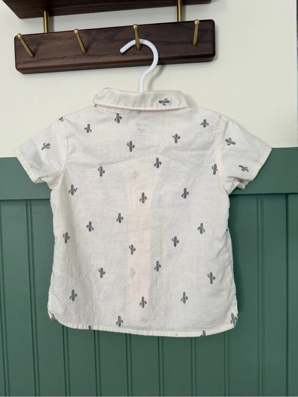 Carter's Cream Cactus Button-Up Shirt - 6M